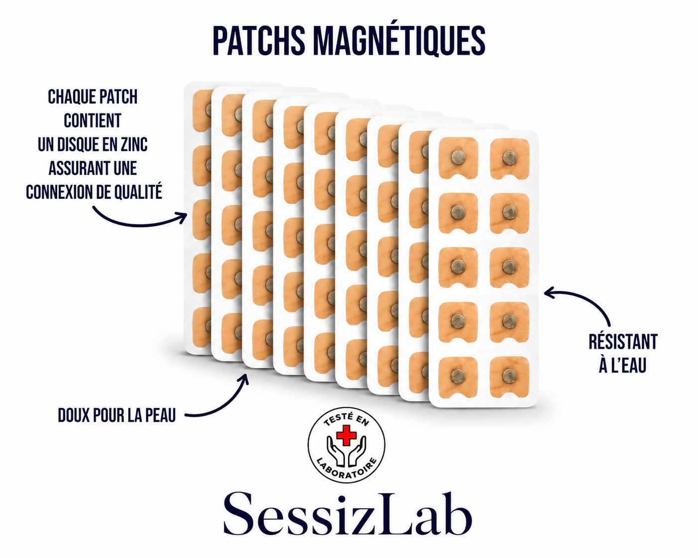 Patch de Recharge Magnétique – 60 Patchs (30 Jours d’Utilisation)